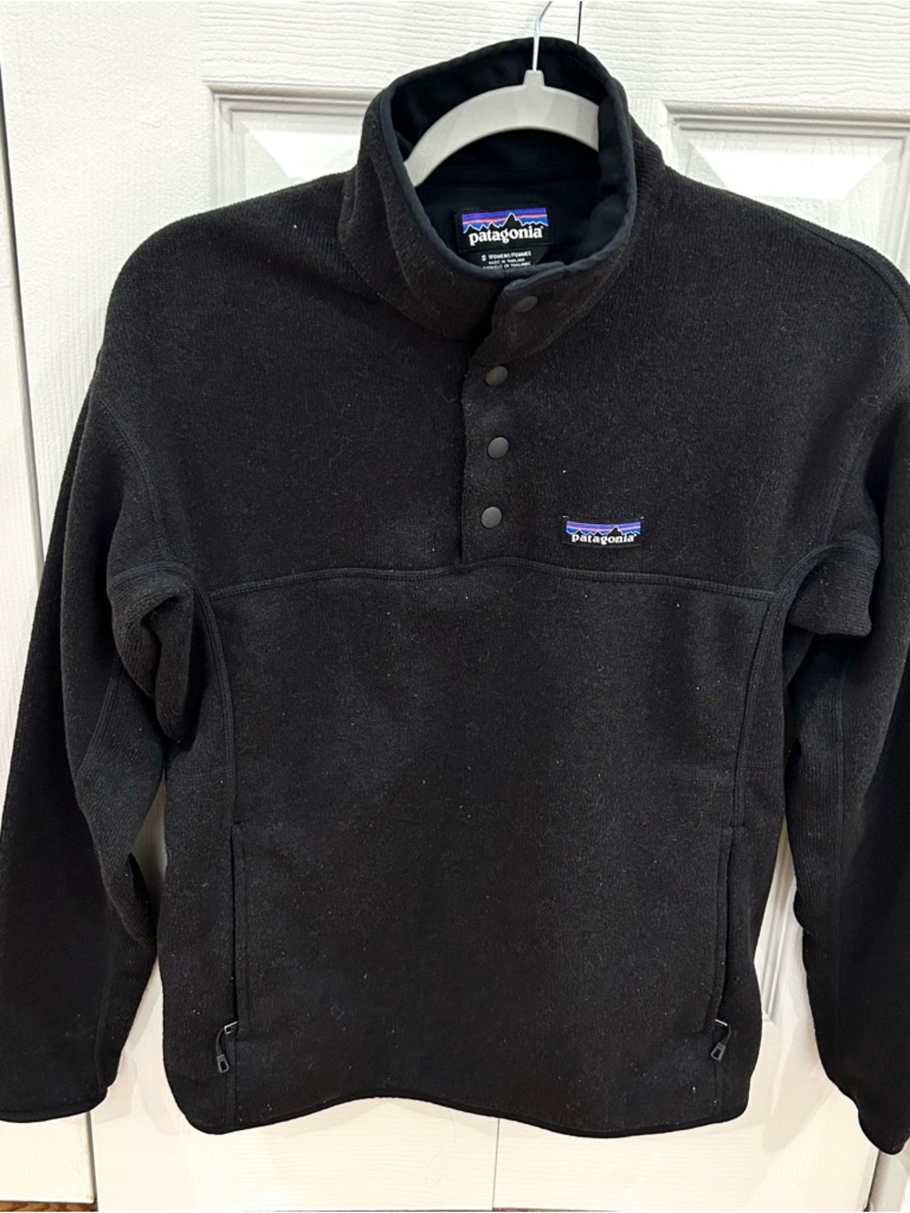 Patagonia Women’s Black Snap-T Fleece Pullover Size Small Synchilla Lightweight - Picture 2 of 6